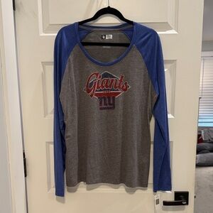 Blue and Gray Long Sleeve Women's Tee